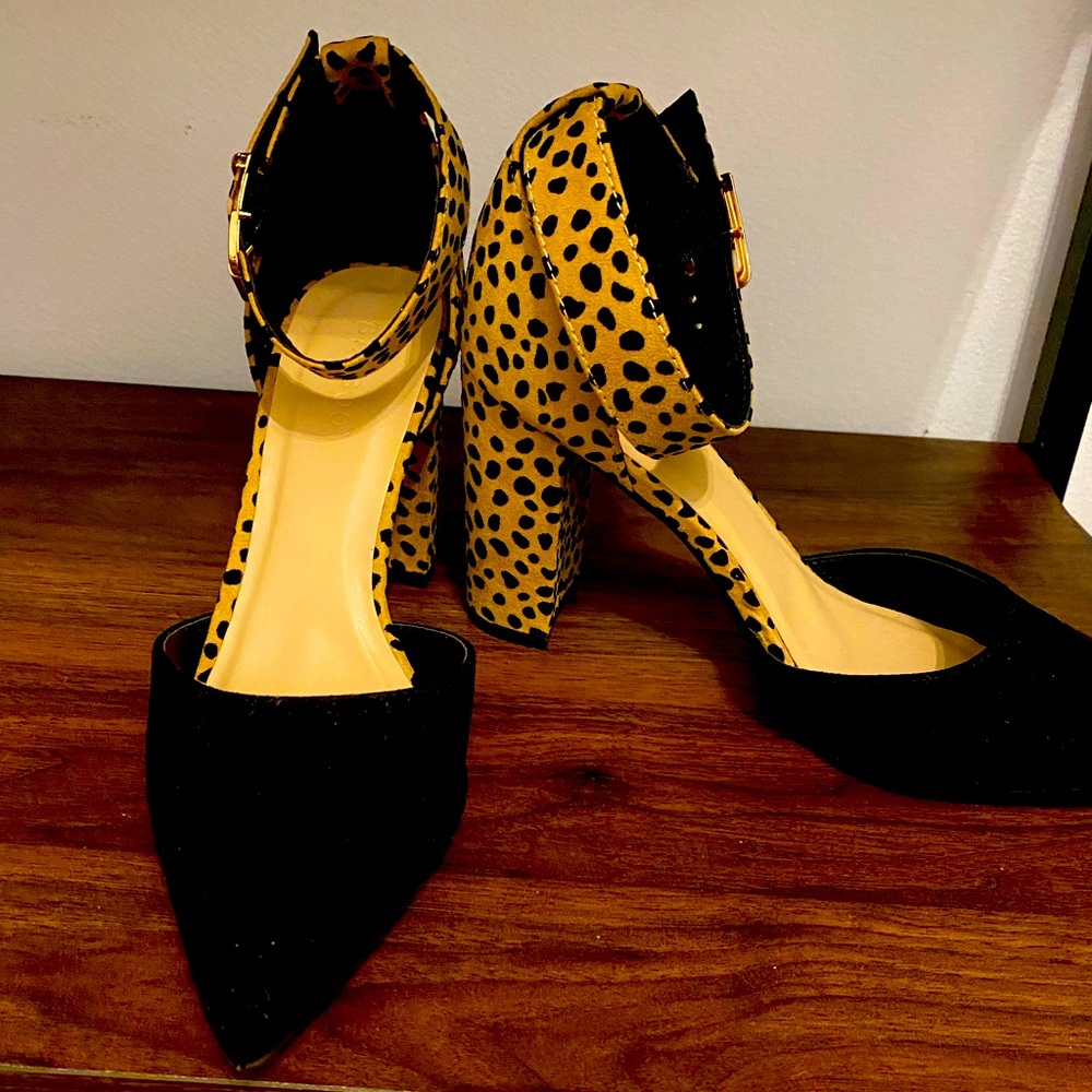 Bamboo thick heel
